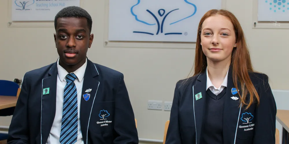 Josh and Amy, Head Boy and Head Girl at Glenmoor & Winton Academies